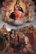Glory of Virgin Mary and four Christ